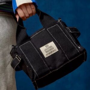Urban Outfitters BDG Serena Mini Tote Bag - BLACK/CREAM